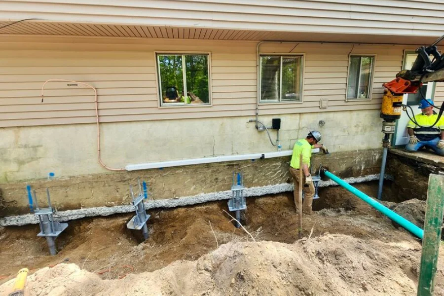 Helical Pier Installation in Siler City, NC