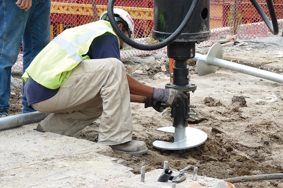 Helical Pier Installation in Siler City, NC